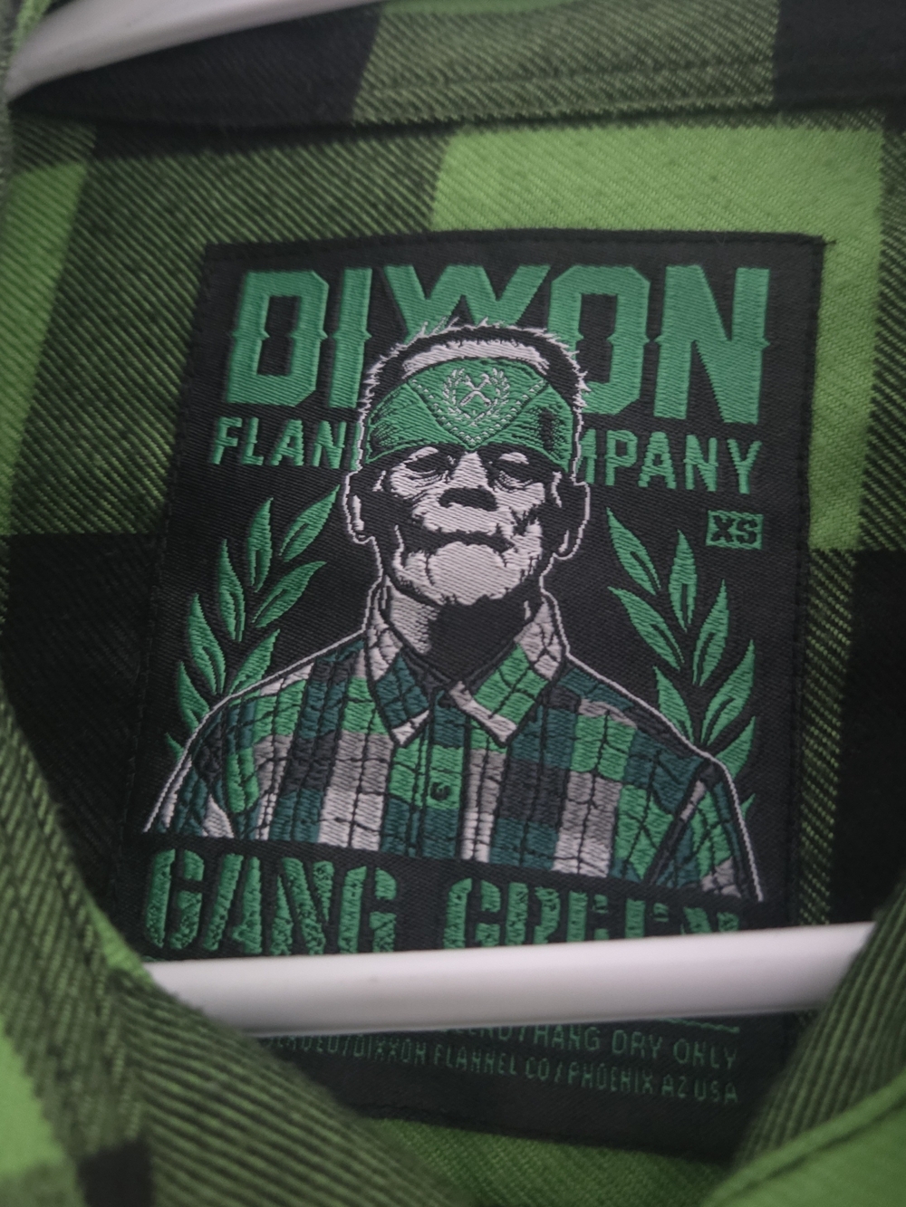 DIXXON Green and Black Plaid Casual Button-Down Shirt - Picture 2 of 2